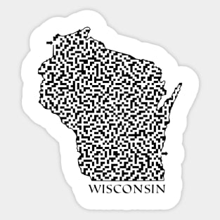 State of Wisconsin Maze Sticker